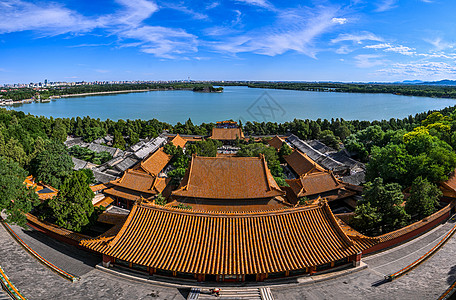 北京景点北京颐和园全景图背景