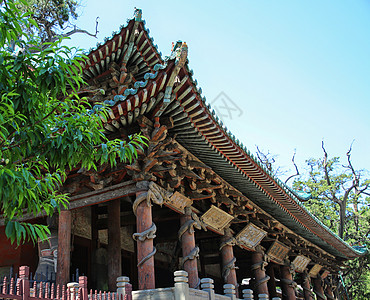 中式建筑太原晋祠圣母殿背景