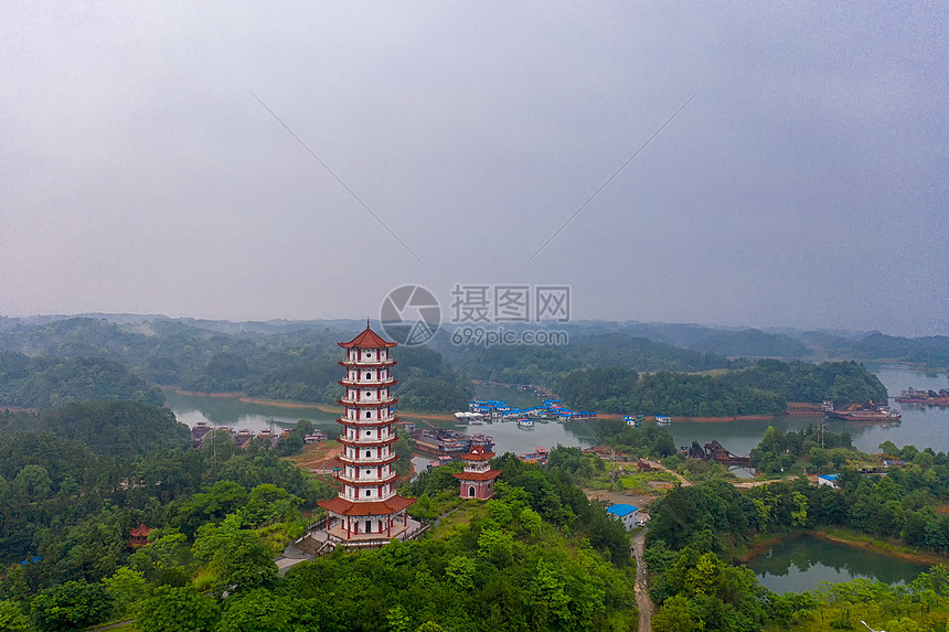 江西九江武宁县地标景区文峰塔图片