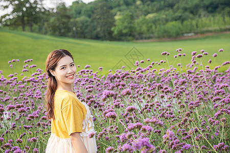 花海美女模特转身高清图片