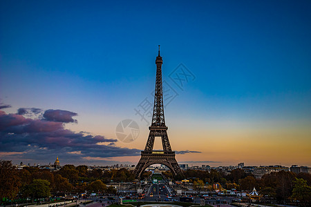 埃菲尔铁塔夜色法国巴黎埃菲尔铁塔背景
