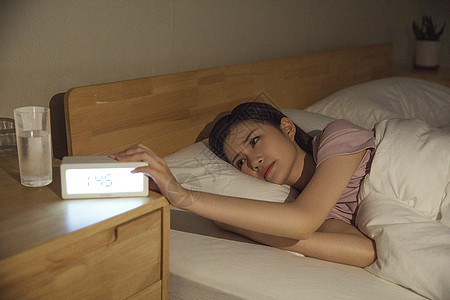 睡觉女人女性深夜睡眠背景