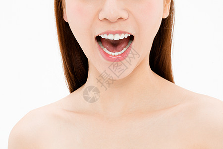 女性牙齿护理背景图片