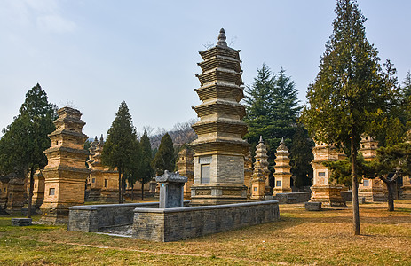 百年历史河南郑州少林寺风光背景