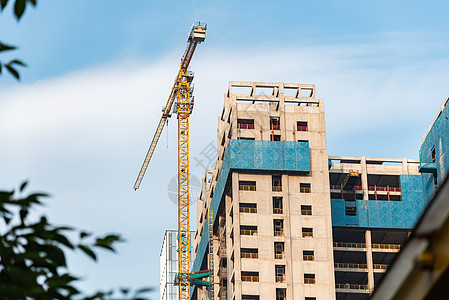 装配式建筑施工建筑施工特写背景