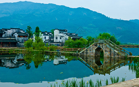 徽建筑江南水乡徽式建筑背景