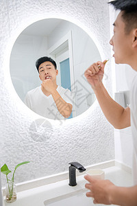 男性卫生间洗漱背景图片