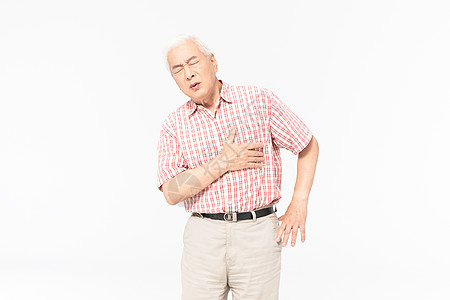 老年人胸口心脏痛 图片