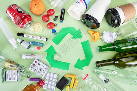 垃圾回收保护环境宣传高清图片