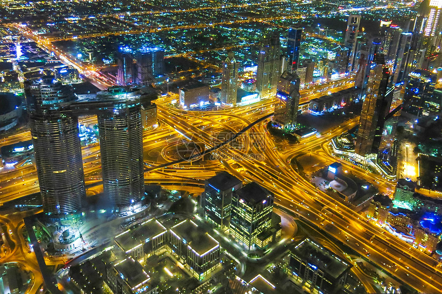 迪拜夜景图片