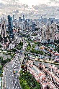 深圳罗湖区道路交通背景图片