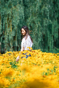 花海女孩写真图片