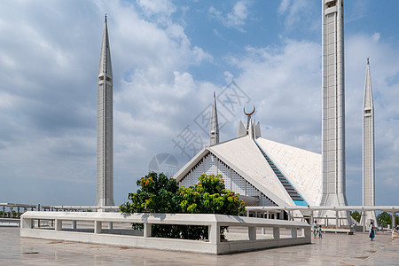 伊斯兰堡巴基斯坦地标国家清真寺背景