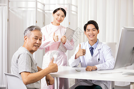 医生团队医生给病人看病背景