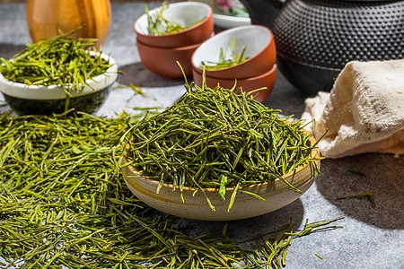 安吉白茶干茶干料高清图片