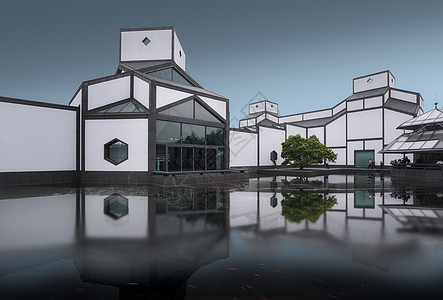 苏州博物馆徽派建筑设计高清图片
