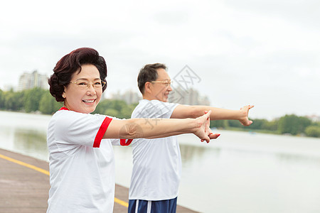 老年人运动锻炼 背景图片