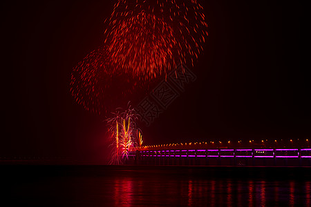 大连烟花大连海上烟花表演背景