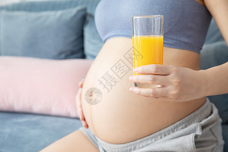 孕妇喝果汁背景