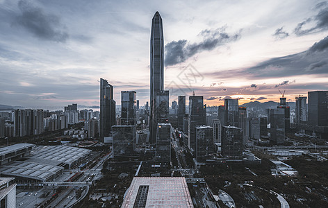 商务建筑深圳福田城市cbd背景