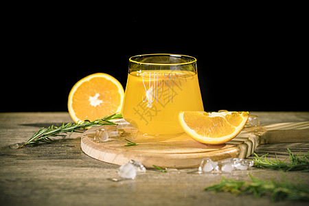 橙汁盐蒸橙子高清图片