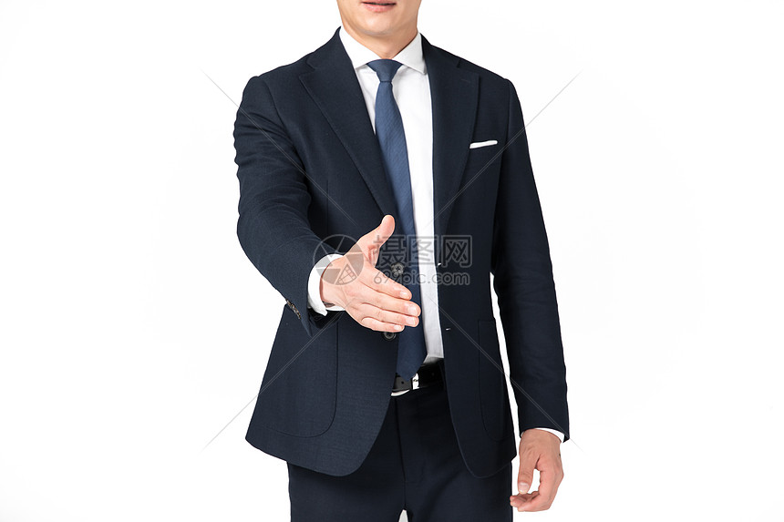 商务男性伸手握手