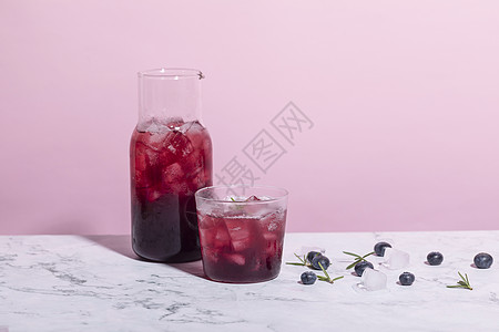蓝莓果汁夏季饮品背景