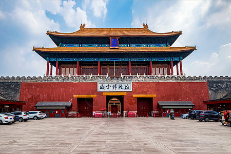 故宫柱子北京故宫博物院背景