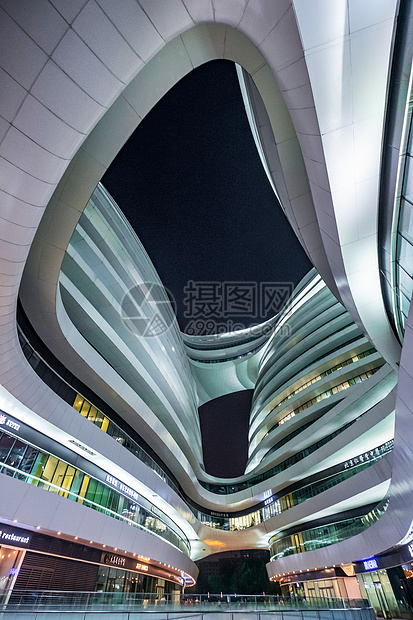北京银河SOHO城夜景图片