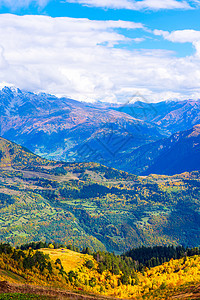 高加索山区秋色山脉高清图片素材