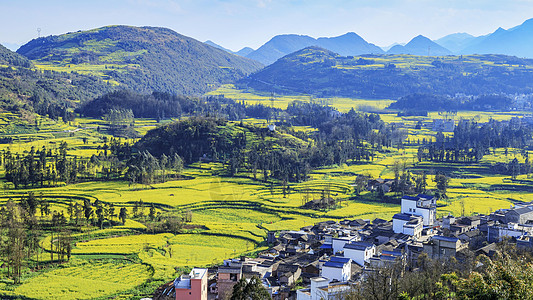 山上小镇新农村背景