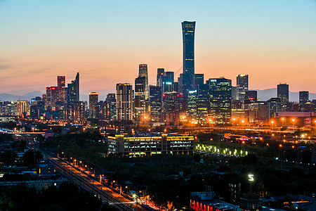 楼科技北京城市夜景背景