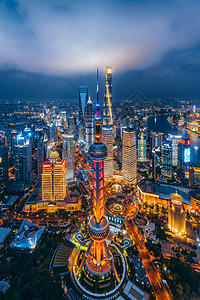上海陆家嘴四件套超级夜景高清图片