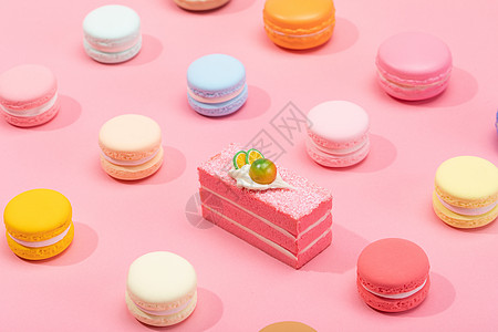 马卡龙蛋糕粉色马卡龙高清图片