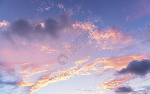 夕阳晚霞傍晚天空晚霞背景