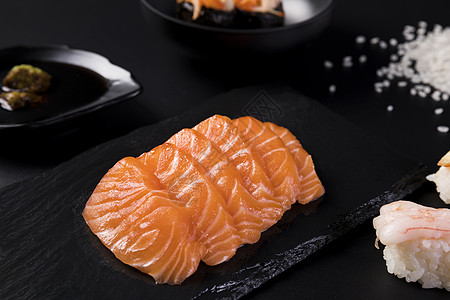 三文鱼图片日料寿司背景