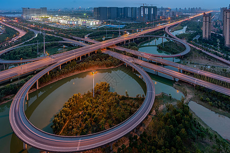 武汉城市立交桥夜景图片