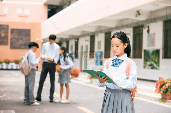 小学生看书学习图片