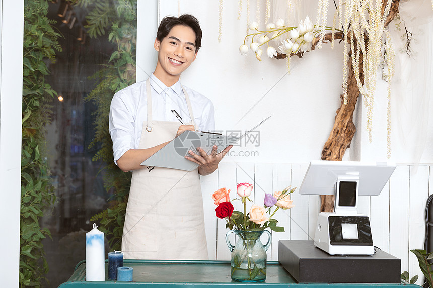 花店员工形象图片