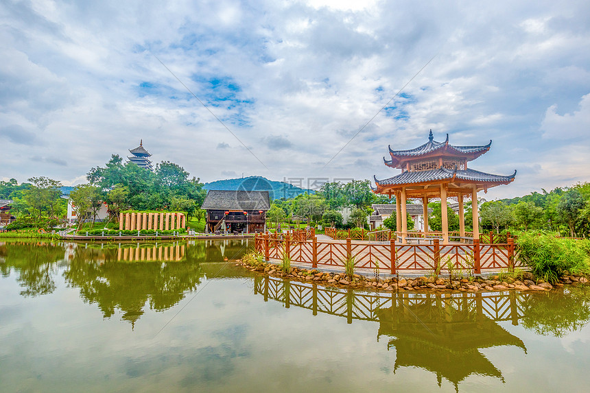 广西民族村美景图片