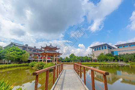 广西民族村风景背景