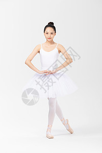 瑜伽美女年轻美女跳芭蕾舞背景