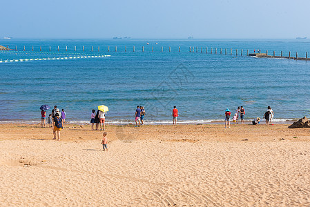 青岛第二海水浴场夏季风光高清图片