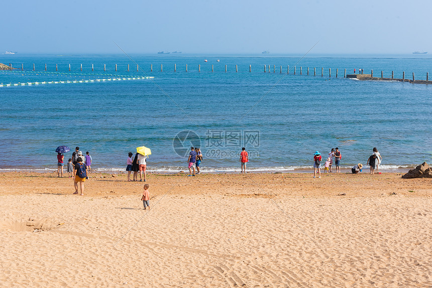 青岛第二海水浴场夏季风光图片