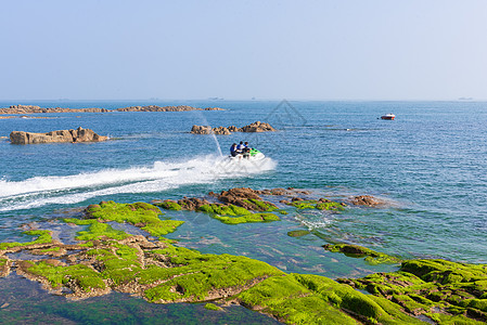 青岛八大关夏季海滨风光背景