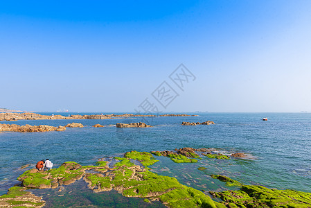 青岛八大关夏季海滨风光背景