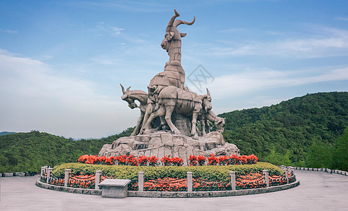 广州代表景点五羊雕塑图片