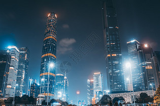 广州珠江新城夜景风光图片