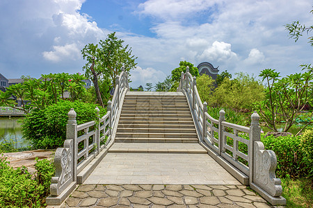 贵港园白玉桥高清图片