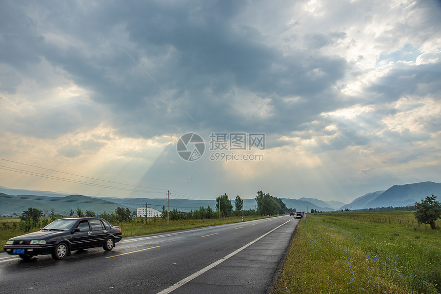 航拍天气素材云彩雷雨图片